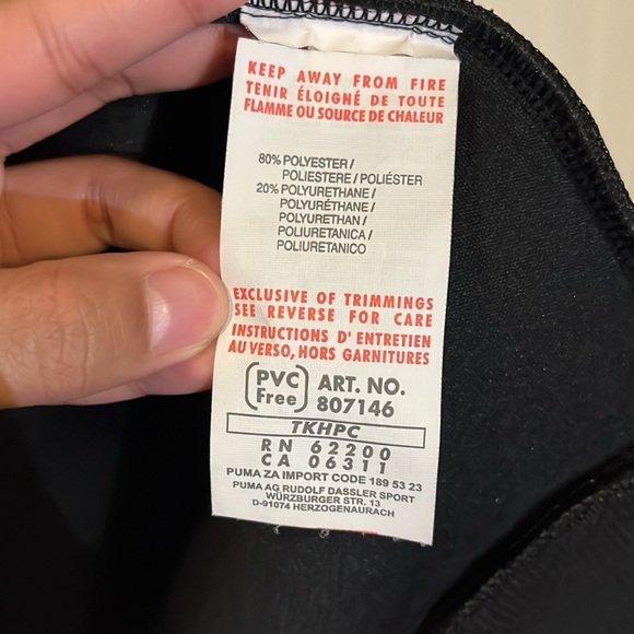 PUMA Size M Men’s Black & Embroidered Grey/White Zip Up Sweater w/Hood NWOT $75 - Picture 12 of 13